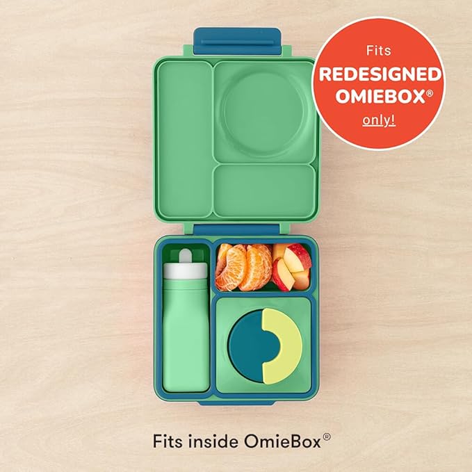 Omie OmieBox Reusable Silicone Water Bottle - 8.7 oz, Straw Top, BPA-Free & Phthalate-Free, Leak-Proof (Green)