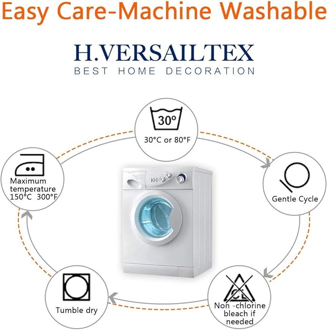 H.VERSAILTEX Super Stretch Individual Seat Sofa Covers Couch cushion covers Slipcover Sets Thick Jacquard Textured Twill Fabric (3 Piece Sofa cushion covers, Deep Teal)