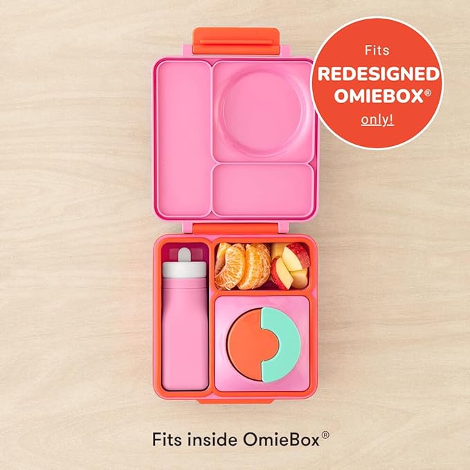 OmieBox Reusable Silicone Water Bottle - 8.7 oz, Straw Top, BPA-Free & Phthalate-Free, Leak-Proof (Pink)