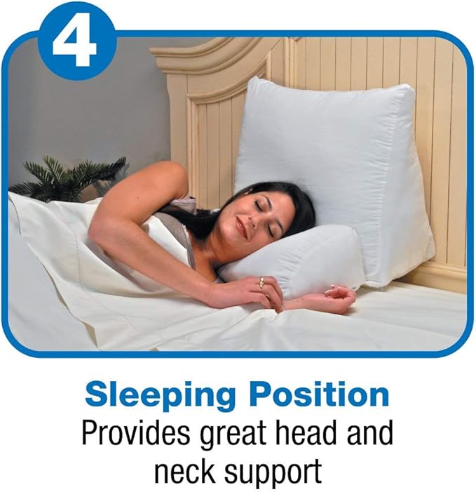Contour Products, Flip Pillow w. White Case, Standard Size (20 inch Width)