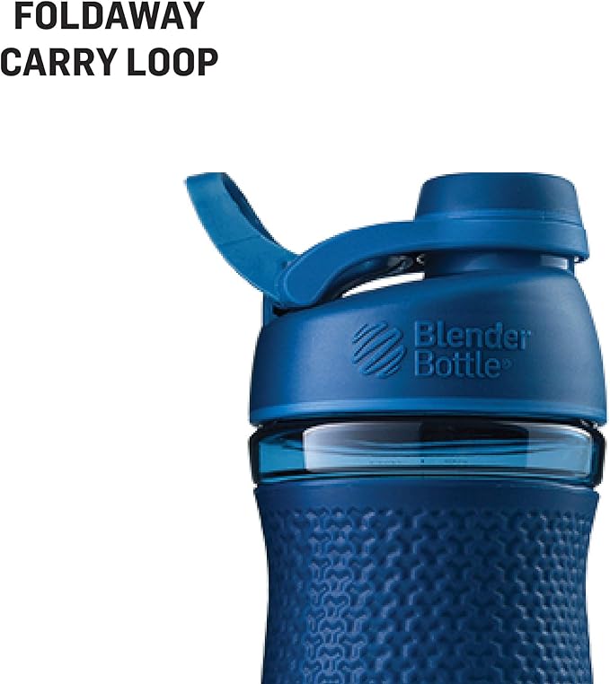 BlenderBottle SportMixer Shaker Bottle Perfect for Protein Shakes and Pre Workout, 28-Ounce, Black