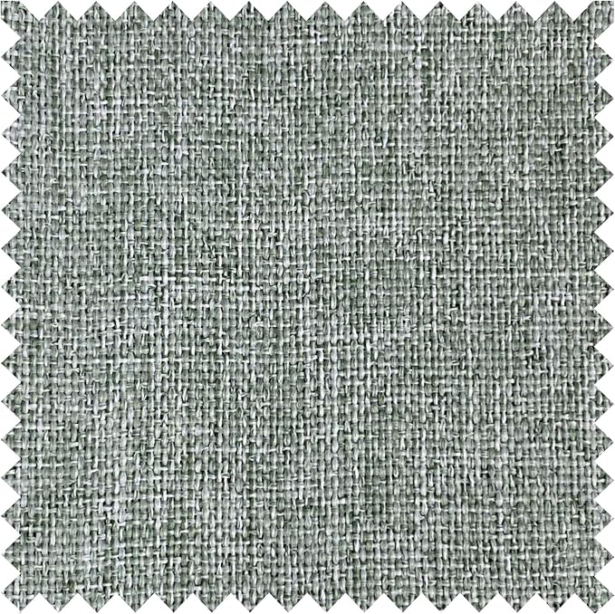 Macochico 120”Wx102”L 100% Blackout Linen Curtains Pinch Pleated Thermal Panels for Sliding Door Bedroom Living Room Farmhouse Shabby Chic Fog Green Burlap Curtains with Tieback 1 Panel