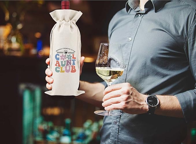 Pairs Well With Becoming Aunt & Uncle,Gender Neutral Pregnancy Announcement,Baby Announcement,Baby Announcements Ideas,Aunt & Uncle for New Baby Announcement,Reusable Wine Bags With Drawstring,L30