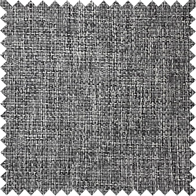 Macochico Pinch Pleated 100% Blackout Curtains Gray Linen Curtains for Bedroom Living Room Farmhouse Thermal Insulated Window Panels Pleated Curtains with Hooks and Tieback 52”Wx72”L 1 Panel