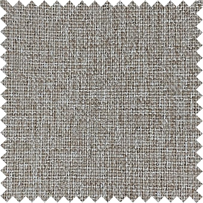 Macochico 100% Blackout Pinch Pleated Linen Curtains Thermal Window Treatments Sound Reducing Curtains for Bedroom Living Room Light Khaki Farmhouse Burlap Drapes with Tieback 52”Wx63”L 1 Panel