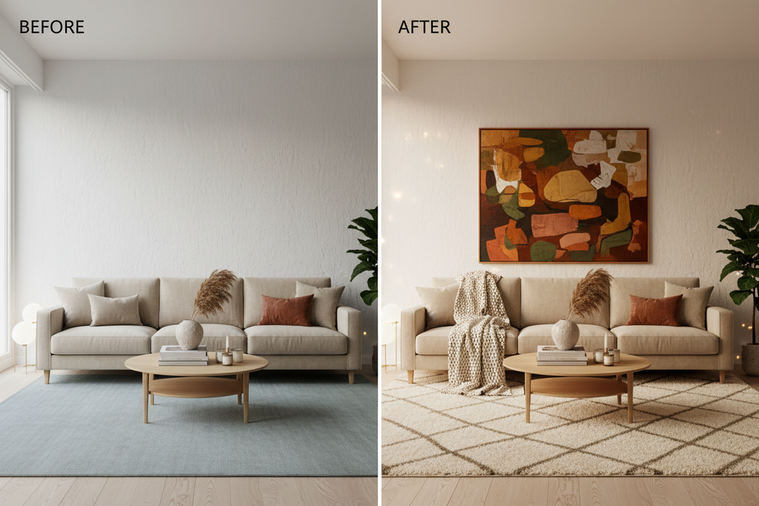 Before and After: Space Transformations with Wall Art