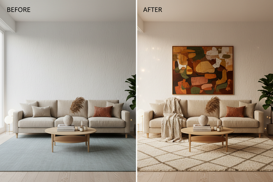 Before and After: Space Transformations with Wall Art