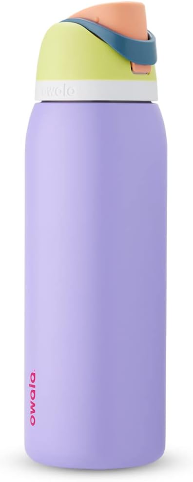 Owala FreeSip Insulated Stainless Steel Water Bottle with Straw, BPA-Free Sports Water Bottle, Great for Travel, 40 Oz, Retro Boardwalk
