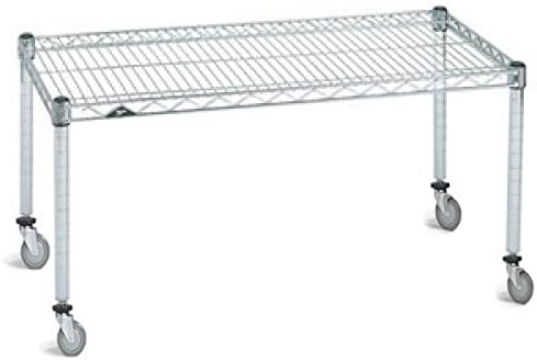 Omega Products Corporation 12" Deep x 60" Wide x 20" High Chrome Mobile Dunnage Rack