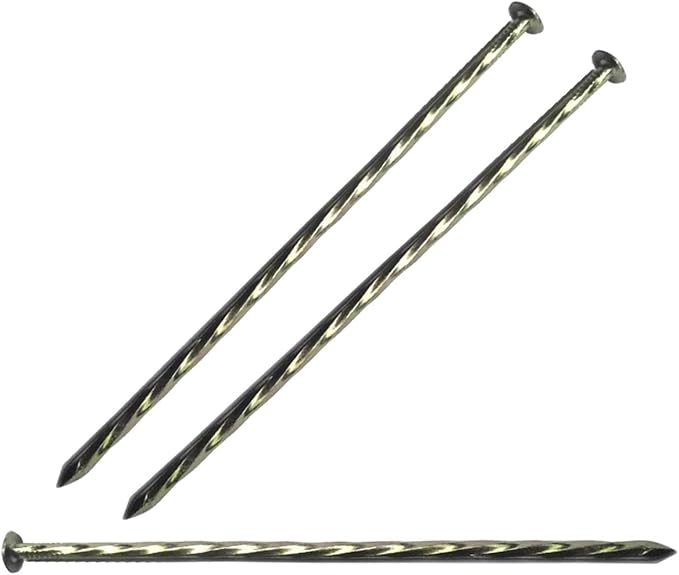22 Pcs 8-Inch Landscape Stakes, Spiral Metal Galvanized Landscape Spikes, Garden Nails for Artificial Turf, Paver Edging, Weed Barrier, Carpentry and More
