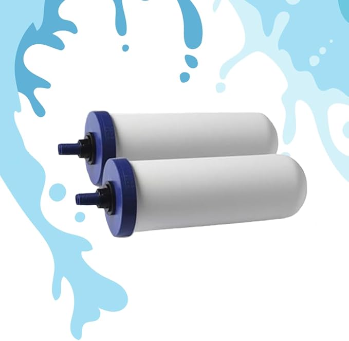 Coldstream FTO Plus Water Filter Cartridge (2 Pack) - Dependable for Easy Installation as a Berkey Replacement - Ceramic Gravity Filter For Stainless Steel Systems