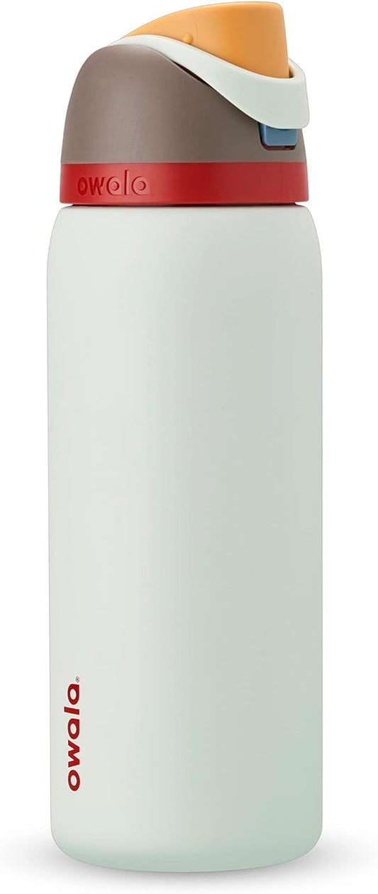 Owala FreeSip Insulated Stainless Steel Water Bottle with Straw, BPA-Free Sports Water Bottle, Great for Travel, 32 Oz, Boneyard
