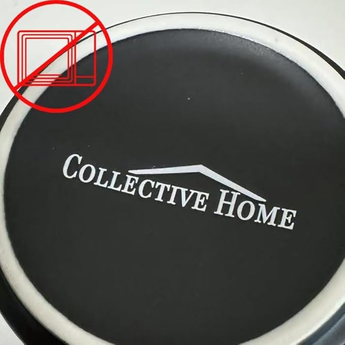 COLLECTIVE HOME - Monogram Ceramic Mugs, 15 oz Golden Initial Black Coffee Cups, Elegant Alphabet Tea Mugs, Elegant Personalized Mug with Gift Box, Unique Mug with Double Side Capital Lette (W)