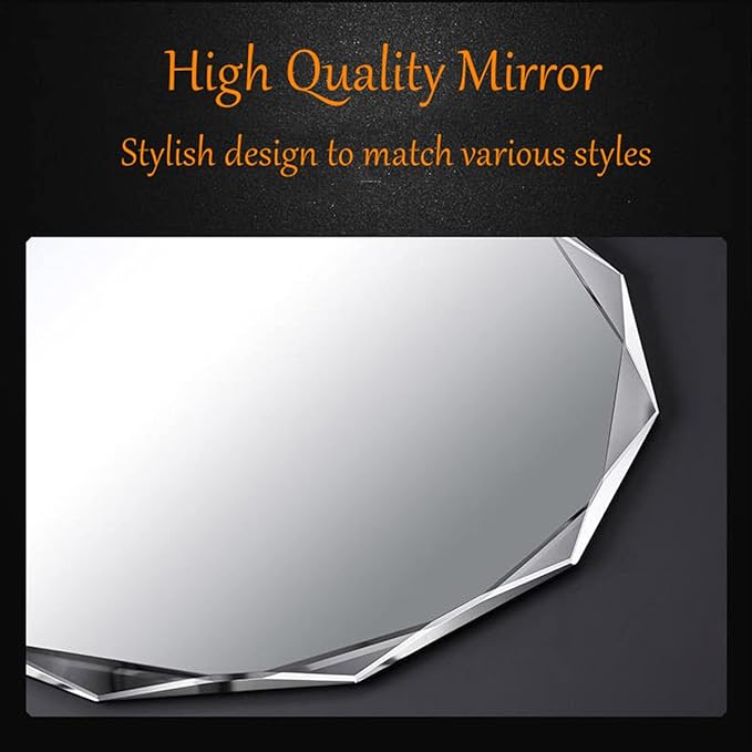 Single Beveled Edge Frameless Wall Mount Bathroom Vanity Mirror, 20” X 28”