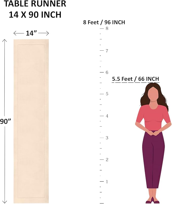 Solino Home Linen Table Runner 90 Inches Long - 100% Pure Linen Sunshine Yellow Dining Table Runner 14 x 90 Inch - Fete