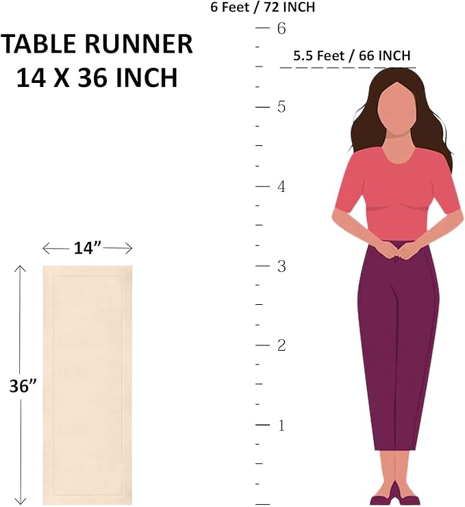 Solino Home Linen Table Runner 36 Inches - 100% Pure Linen Beet Hemstitch Table Runner 14 x 36 Inch Ideal for Dresser and Coffee Tables - Fall, Autumn, Thanksgiving - Classic Hemstitch