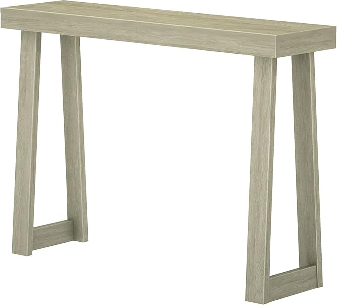 Plank+Beam Solid Wood Console Table, 46.25 Inch, Sofa Table, Narrow Entryway Table for Hallway, Behind The Couch, Living Room, Foyer, Easy Assembly, Seashell