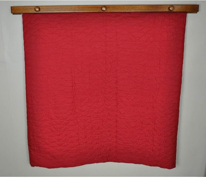 RRD Amish Made Quilt Rack Wall Mount - Rustic Tapestry Hangers for Rugs & Quilts - Maple Wood, Coffee Stain, 96' Long
