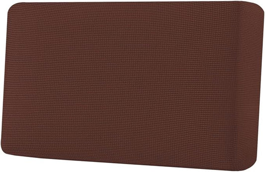H.VERSAILTEX Super Stretch Individual Seat Cushion Covers Sofa Covers Couch Cushion Covers Slipcover Sets Thick Jacquard Textured Twill Fabric (1 Piece Loveseat Cushion Cover, Burnt Brick)