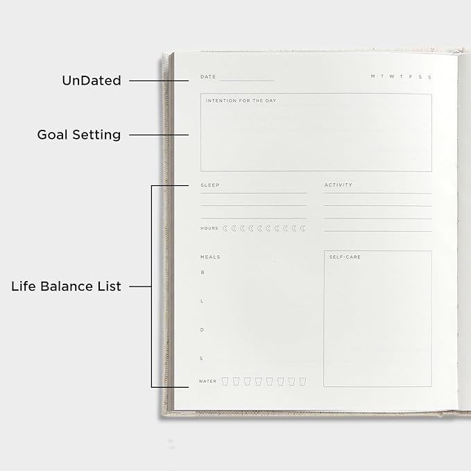 And Per Se Wellness Journal, Undated Daily Wellness Planner to Practice Positive Thinking, Mindfulness & Reflection, 91 Days Self-Care Journal For Women & Men (Blush)