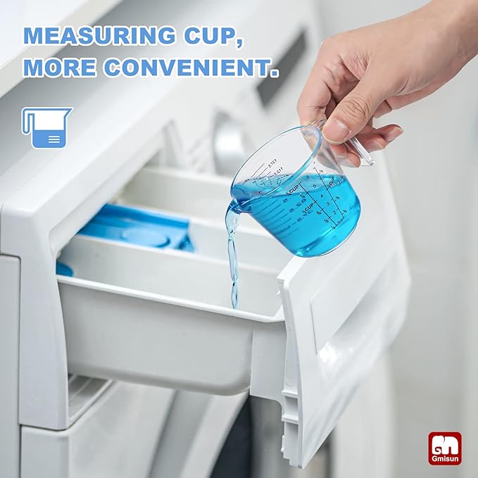 GMISUN Laundry Detergent Soap Dispenser, Liquid Laundry Detergent Dispenser, Container for Farmhouse Laundry Room Decor, Organizer for Liquid DetergentSoftenerBleach Storage Bottle(67 Oz Set of 3)