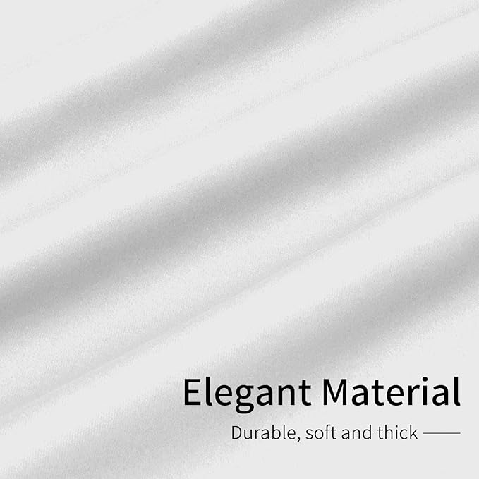 Easy-Going Blackout Curtains for Bedroom, Solid Thermal Insulated Grommet and Noise Reduction Window Drapes, Room Darkening Curtains for Living Room, 2 Panels (42x54 in, White)