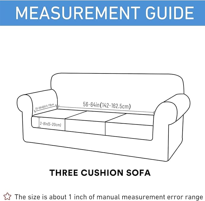hyha Waterproof Couch Cushion Covers for Pets, Non Slip Sofa Seat Cover for Dogs Washable, Soft Thick Stretch Jacquard Fabric, Sofa Slipcovers with Elastic Bottom (1 Piece for Large, Beige)