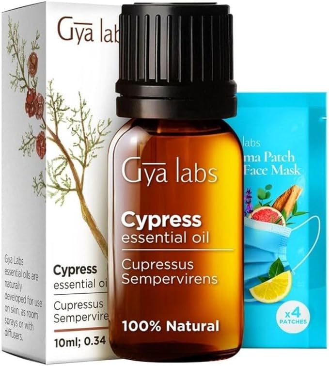 Gya Labs Cypress Essential Oil for Diffuser - 0.34 Fl Oz - 100% Pure Natural Cypress Oil for Aromatherapy & Candle Making Scent