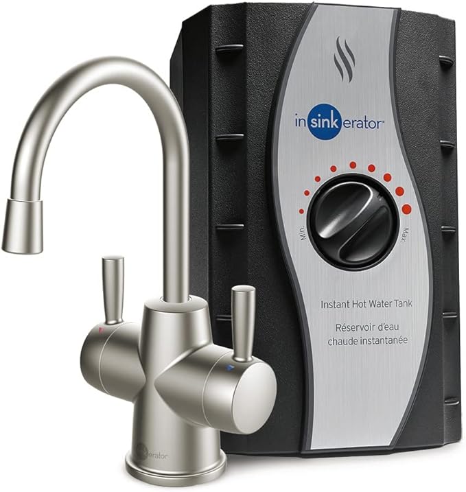 InSinkErator HOT250 Instant Hot and Cold Water Dispenser System & F-2000S Premium Under Sink Water Filtration System for Instant Hot and Cold Water Dispenser System