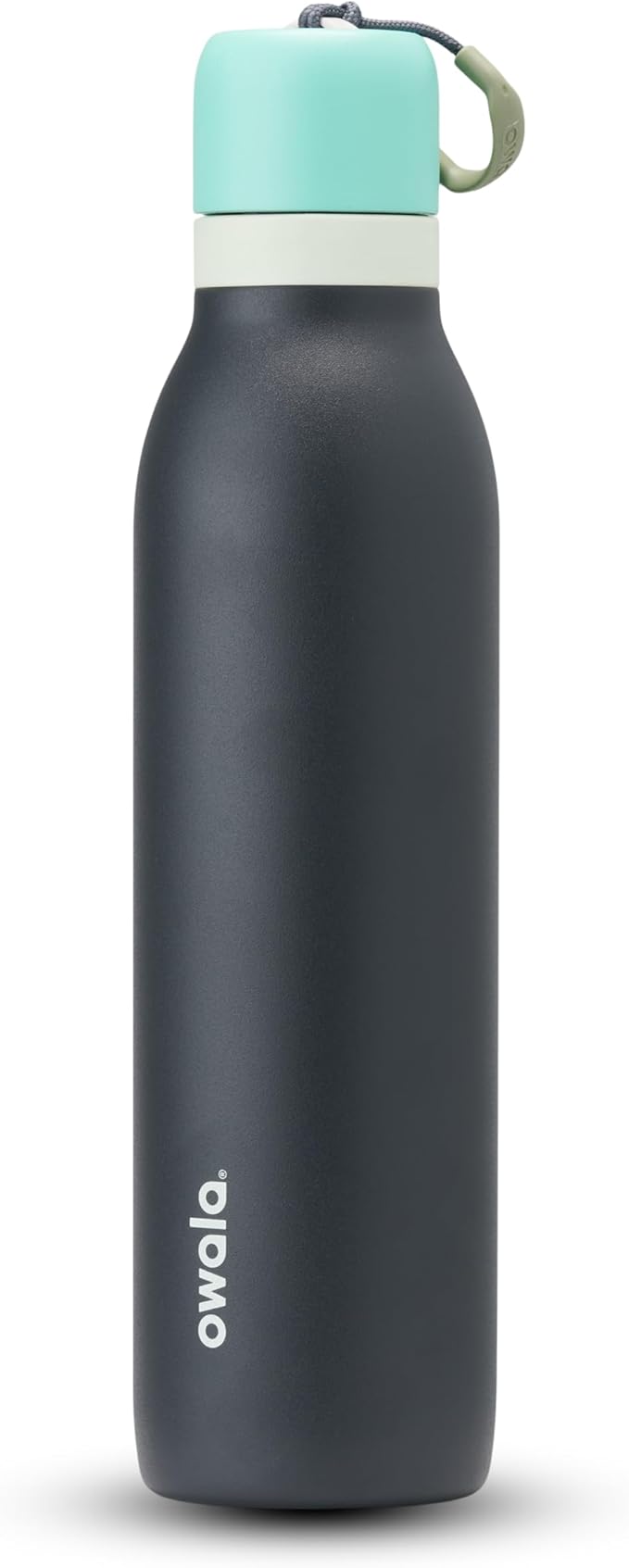 Owala FreeSip Twist Insulated Stainless Steel Water Bottle with Straw for Sports and Travel, BPA-Free, 24-oz, Blue/Grey (Foggy Tide)