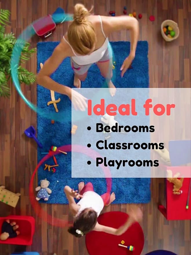 KOECKRITZ Soft and Colorful Kids Classroom Area Rugs (Passes Flammability Pill Test) Many Sizes and Bright Colors to Select from (5' x 5', Froggy)
