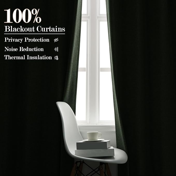 150 Inches Extra Wide Room Divider Draperies, Pinch Pleat Drapes, Absolutely Blackout Sliding Door Drapery, Total Privacy Ceiling Track Curtains, 150" W by 84" L, Fog Green (1 Panel)
