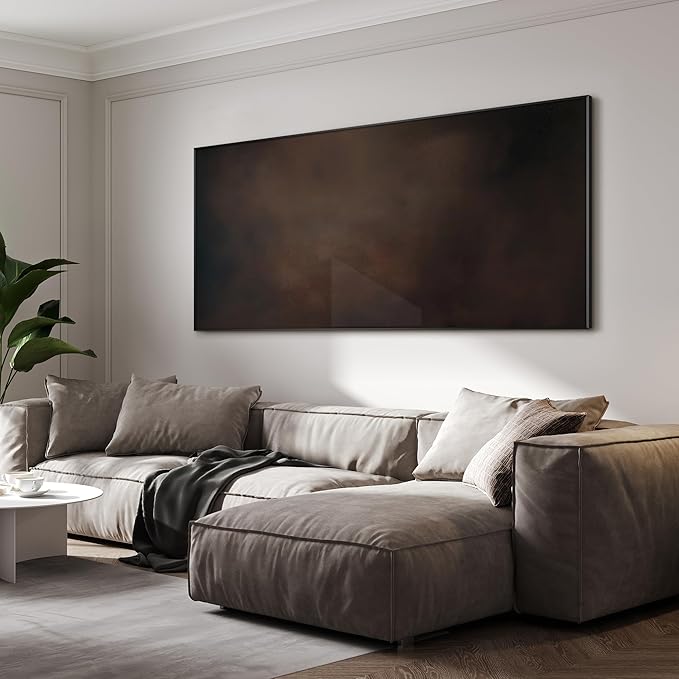 SIGNWIN 24"x46" Extra Large Framed Wall Art Dark Brown Abstract Moody Illustration for Home Living Room Bedroom Decor (Frame Assembly Required)