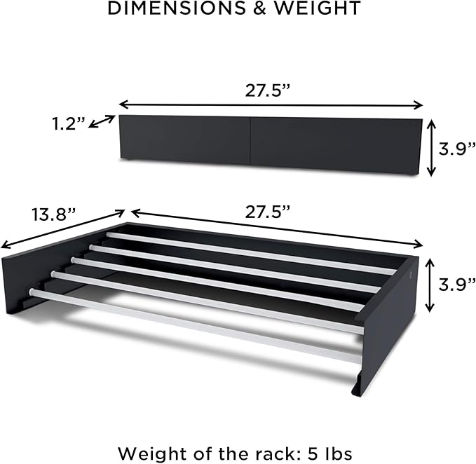 Step Up Laundry Drying Rack (28-INCH Industrial Gray), Wall Mounted, Retractable Clothes Drying Rack, 40lbs Capacity, 11.6 Linear Ft, with Wall Template and Long Screwdriver Bit