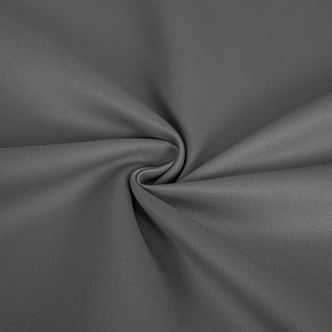 Blackout Curtains 72 Inch Length for Bedroom, Thermal Insulated Blackout Curtains 2 Panels Set, Solid Grommet Privacy Room Darkening Drapes for Living Room Windows(W52 x L72, Light Grey)
