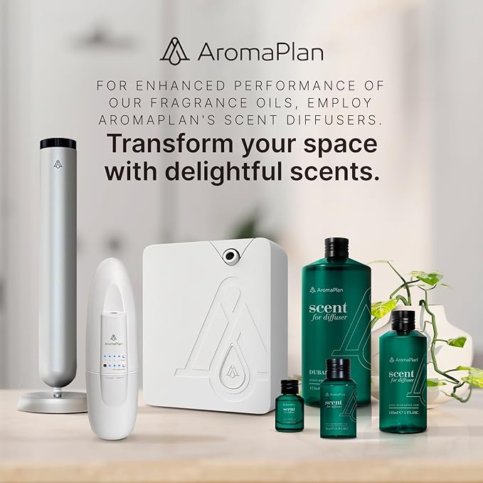 Aromaplan Hotel Scents Santal 16 Fl Oz (473ml), Home Luxury Aroma & Hotel Diffuser Oil- Hotel Diffuser Oil for Aromatherapy- USA Made, Bigger Bottle, Bolder Aroma & Longer Lasting
