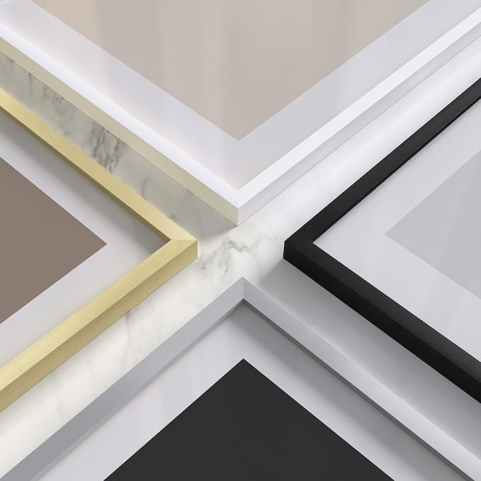 HAUS AND HUES 20x20 White Metal Picture Frame Matted to 16x16 - Features Premium Aluminum & Hanging Hardware, Shatterproof Plexiglass - Ideal for Home, Room, Office (20x20 in, White, Set of 1)