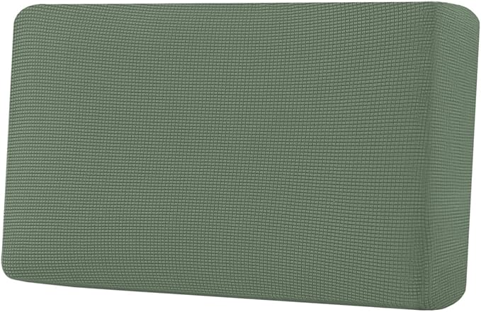 H.VERSAILTEX Super Stretch Individual Seat Cushion Covers Sofa Covers Couch Cushion Covers Slipcover Sets Thick Jacquard Textured Twill Fabric (1 Piece Loveseat Cushion Cover, Loden Frost)