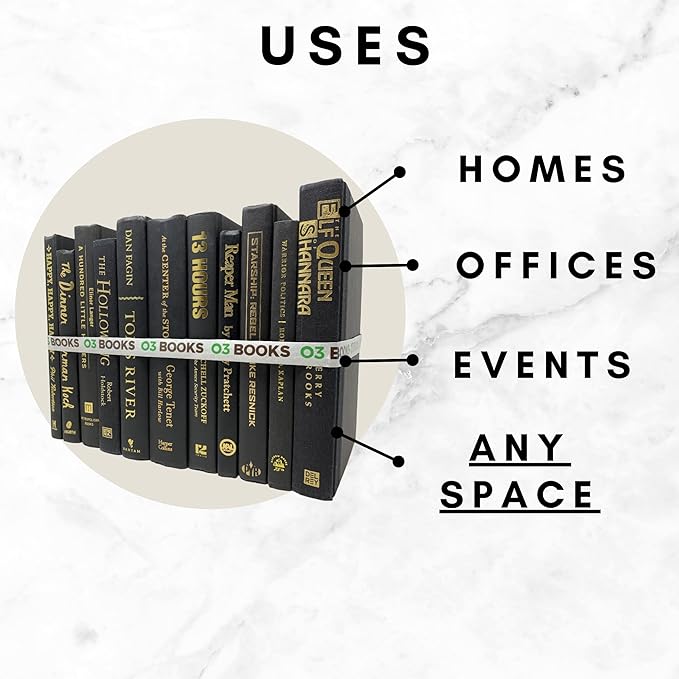 Curated Decorative Books Hardcover Décor Books for Home Décor, Choose Color, Interior Design, Office, Wedding Display, Instant Library, or Staging (Light Blue, Half Foot)