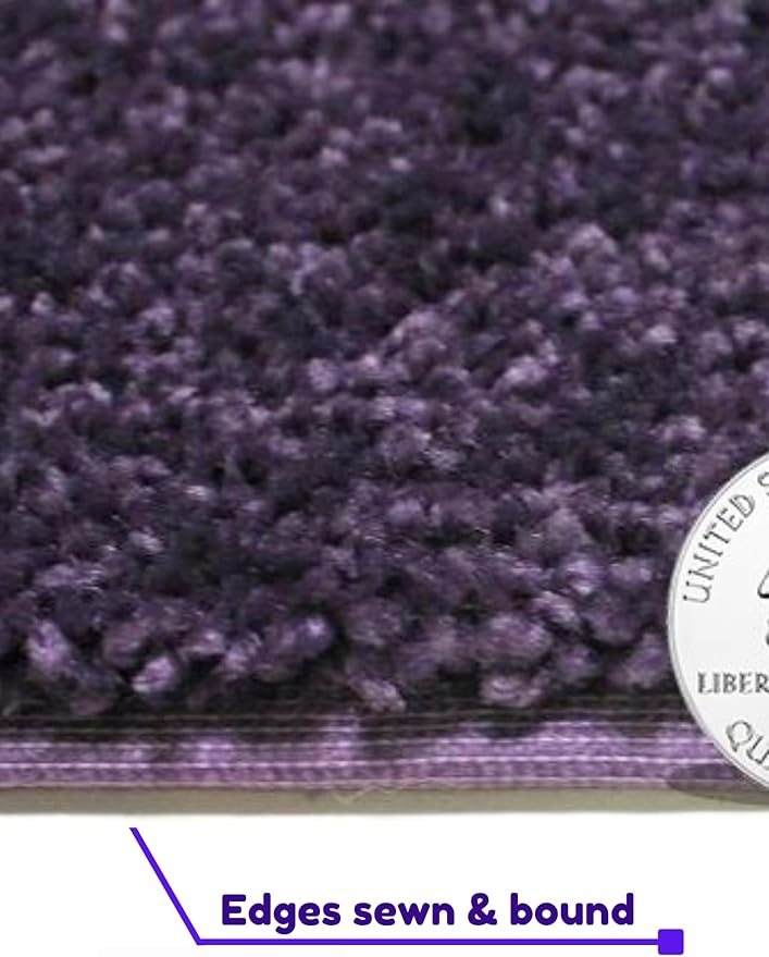KOECKRITZ Soft and Colorful Kids Classroom Area Rugs (Passes Flammability Pill Test) Many Sizes and Bright Colors to Select from (11' Round, Eggplant)