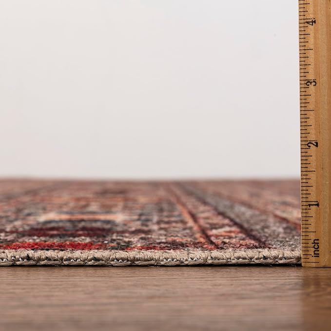 Keen Home Design 3x5 Rug - Machine Washable Entry Rug with Non-Slip Backing, Ideal for Enteryway, Kitchen, Bathroom, Laundry Room - Vintage, Easy Clean, Durable, Low Pile Rug - (3' x 5')