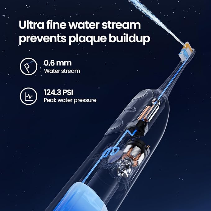 Soocas NEOS II Ultimate Set - Electric Toothbrush with Water Flosser, Sonic Electric Toothbrush for Adults, Portable for Travel, Deep Clean for Implants & Braces, Healthier Gums, Dark Violet