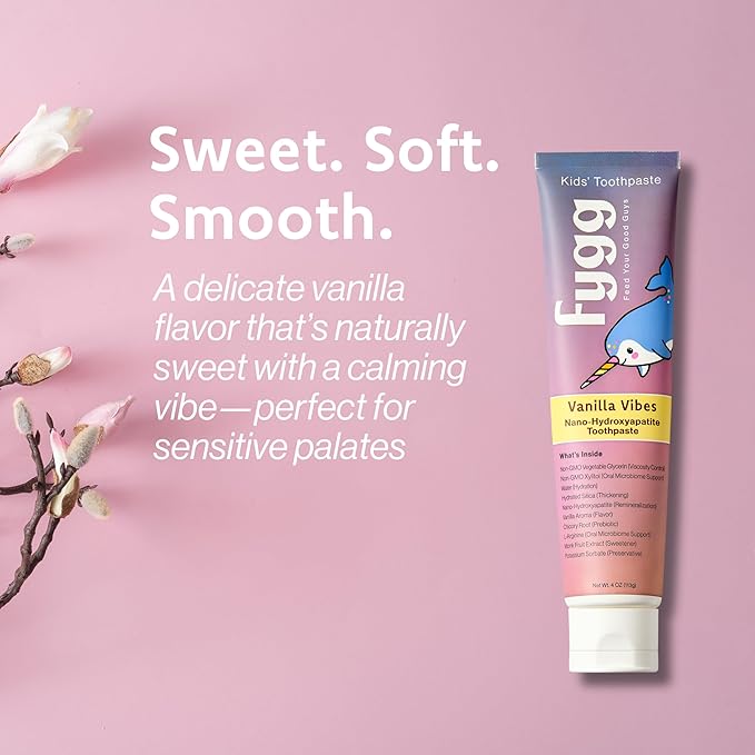 Nano Hydroxyapatite Toothpaste (Vanillia Vibes) | Vanilla Kids Tooth Paste with Prebiotics (4 Oz) | Natural & Fluoride-Free | Proprietary Enamel Remineralizing & Repair | Dentist Formulated