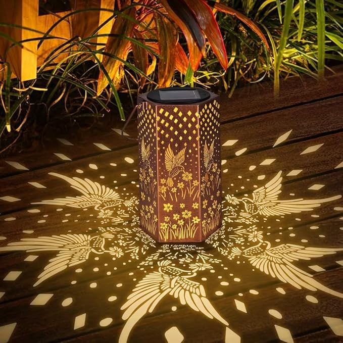 Birthday Gifts for Women Hummingbird Solar Lights Outdoor - Gifts for Mom, Mothers Day Gifts Solar Lanterns Outdoor Waterproof Garden Decoration for Outside, Outdoor, Patio, Yard, Lawn