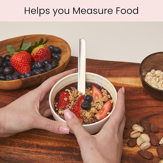 Uba Portion Control Bowl (PORCELAIN) for Measuring, Bariatric Diet, Diabetes & Healthy Eating