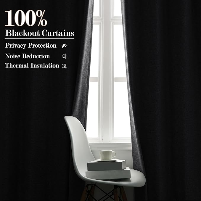 120" Wx102 L Linen Room Divider Drapes for Doorway/Glass Window/Sliding Door/Patio, Extra Wide Pinch Pleated Full Blackout Curtains for Girls Boys Teen Kids Room, 1 Panel, Silver Grey