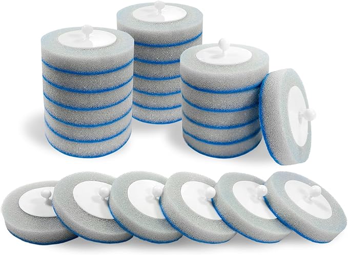 Disposable Toilet Brush&Holder with 18pcs Refills Pads, Toilet Cleaning Kit System,Toilet Bowl Cleaner Wand Holder and Set (24 Replacement Pads Refills)