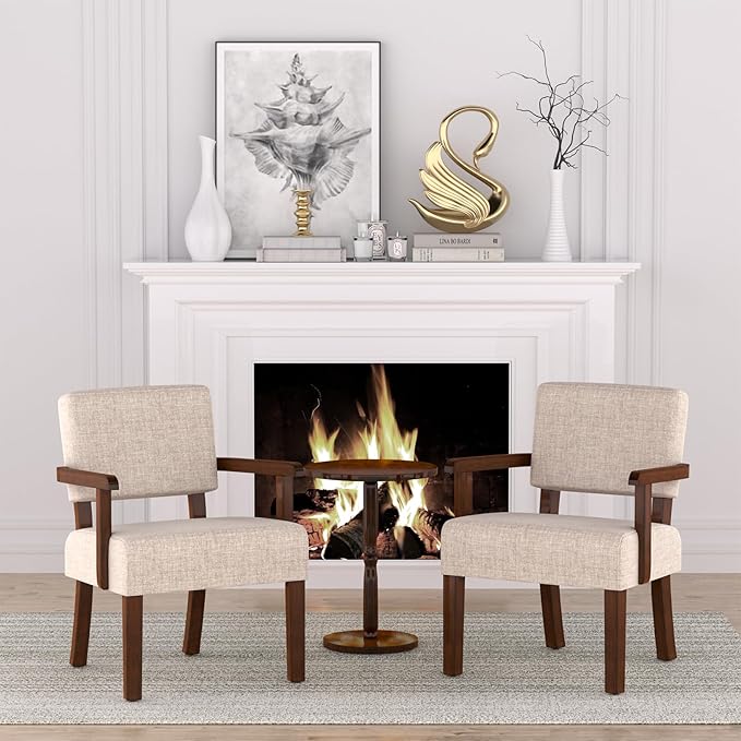 Accent Chair, Oversize Living Room Chairs with Soft Seat & Armrests for Living & Dinning Rooms