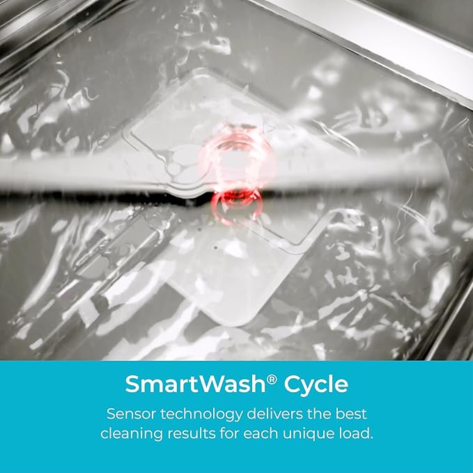 Kenmore 24" Built-In Dishwasher - UltraWash Plus, SmartWash, Accela Wash, Sanitize Rinse, TurboDry, and Removable Third Rack - 15 Place Settings - 49 DBA - ENERGY STAR Certified - Stainless Steel