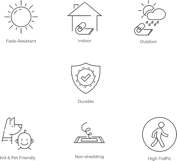 JONATHAN Y Vintage Filigree Indoor Outdoor Area Rug 3X5 Navy/Gray, Charleston Textured Weave for Backyard, Patio, Porch, Easy-Cleaning, High Traffic, Pet-Friendly, Non-Shedding (SMB106D-3)